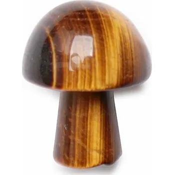 Masážní kámen Gua sha na tvář z tygřího oka Mushroom cca 2 cm