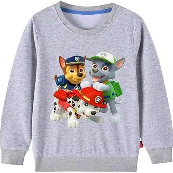 Chlapecký svetr Dětská jednobarevná mikina Tlapková patrola Velikosti: 150 (9T-10T), Barva: Šedá