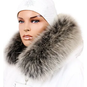 Kožešinový lem na kapuci - límec mývalovec arctic snowtop M 31/17 (75 cm)