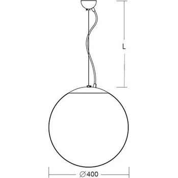 Závěsné stropní svítidlo ISIS L3 46033 lankový závěs průměr 400mm