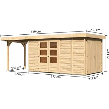 Zahradní domek Dřevěný zahradní domek RETOLA 5 Lanitplast