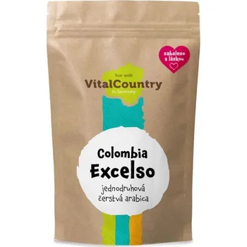 Káva Vital Country s.r.o. Zrnková káva Colombia Excelso Huila 1000g