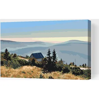 Malování podle čísel Painting Queens, Malování podle čísel, Krkonoše, 60 × 80 cm, vypnuté plátno na rám