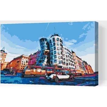 Malování podle čísel Painting Queens, Malování podle čísel, Tančící dům, 60 × 80 cm, bez rámu a bez vypnutí plátna