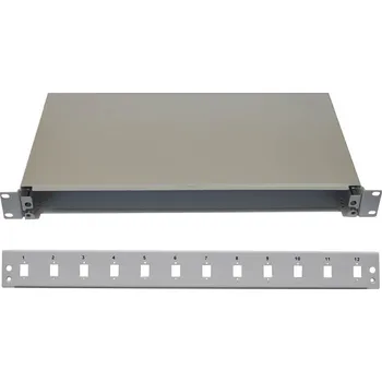 Racková skříň Optická vana OPTIX 19" 12xSC, klip, šedá