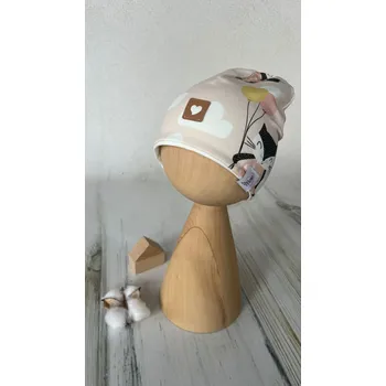 Kojenecká čepice Čepice oboustranná (Cute Kittens, krémový úplet) Velikost: 37–41 cm (2–4 měsíců)