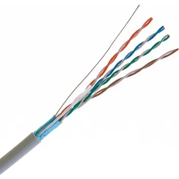 Síťový kabel FTP kabel OPTIX Cat.5e, licna, bal.305m, šedý