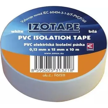 Izolační páska Páska izolační PVC 15/10m bílá EMOS