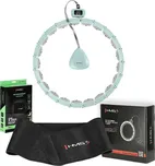 Sada zelené masážní hula hoop obruče HMS HHM14 a bederního pásu HMS BR163 Plus size