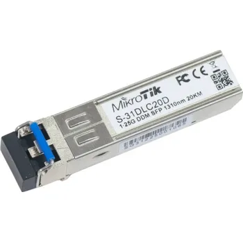 Síťový prvek MikroTik SFP optický modul S-31DLC20D, SM, 20km, 1.25G, 1310nm