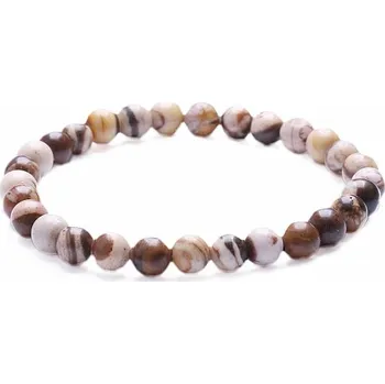 Náramek Jaspis zebra náramek korálkový 6 mm obvod cca 16 až 21 cm