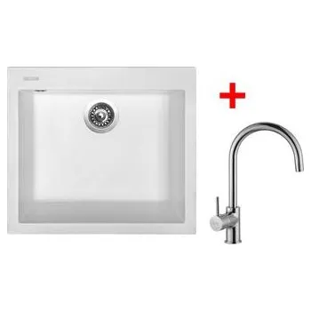 Granitový dřez Sinks CUBE 560 Milk + Vitalia