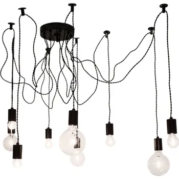 RSPIK9M SESSAK RSPIK9M Spindelon 4200750-4002 - Kreativní závěsné svítidlo 40W, 9 x E27, černá Nordlux