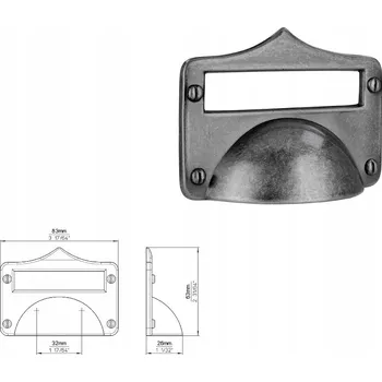 Nábytkové kování Nábytková úchytka SIRO 1682-83ZN29 staré stříbro