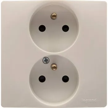 Elektrická zásuvka NILOE béžová dvojzásuvka 2P+T 664833