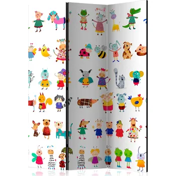 Paraván Paraván - Kreslená zvířátka Velikost: 135x172 cm, Provedení: Jednostranný