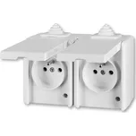 ABB 5518-2069 B Praktik zásuvka dvojnásobná pro průběžnou montáž IP 44