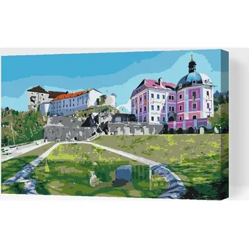 Malování podle čísel Painting Queens, Malování podle čísel, Hrad a Zámek Bečov nad Teplou, 60 × 80 cm, plátno na rámu