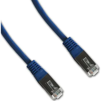 Síťový kabel FTP patch kabel OPTIX Cat.5e, modrý Délka: 0,25m