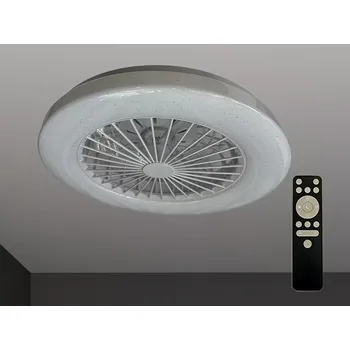 Nástěnné svítidlo LED svítidlo + stropní ventilátor STAR + dálkový ovladač 48W - LCL6340