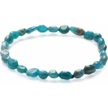 Náramek Apatit náramek z oválných kamínků obvod cca 16 až 21 cm