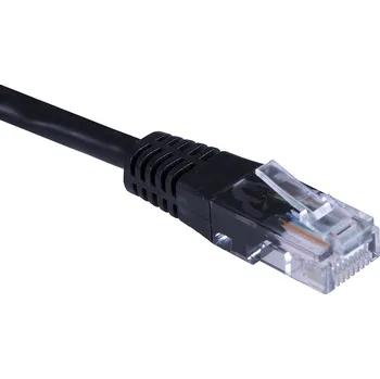 Síťový kabel Masterlan UTP patch kabel Cat.5e, černý Délka: 0,25m