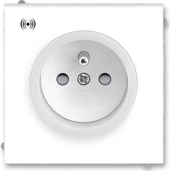 Elektroinstalační materiál 5589M-A02357 01 ABB Neo jednozásuvka přepěťová zvuková bílá ledová bílá