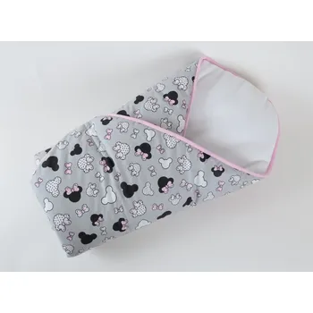 Zavinovačka Rychlozavinovačka z dutého vlákna - Minnie s růžovou mašlí/bílý fleece
