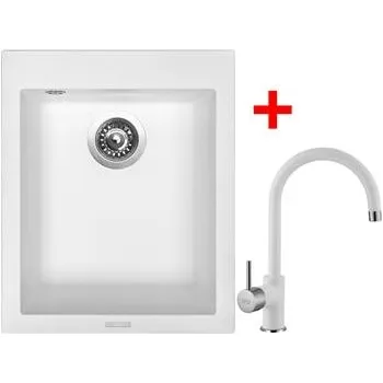 Granitový dřez Sinks CUBE 410 Milk + Vitalia GR