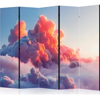 Paraván Paraván - Twilight Spectacle: Mraky v odstínech růžové a fialové Velikost: 225x172 cm, Provedení: Jednostranný