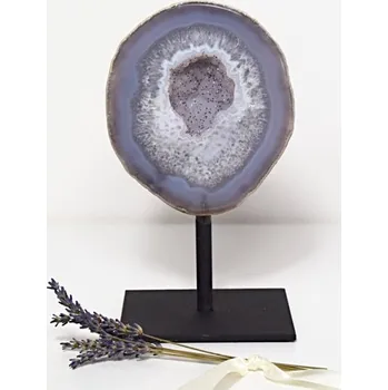 Sběratelství ACHÁT NA KOVOVÉM PODSTAVCI 0,95 KG