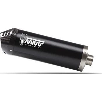Výfuk pro motocykl Koncovka výfuku MIVV OVAL VO.003.LZC Černý s uhlíkovou koncovkou