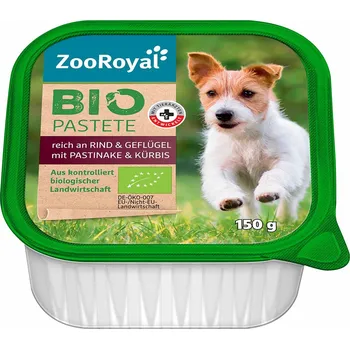 Krmivo pro psa ZooRoyal bio paštika hovězí a drůbeží s pastinákem a dýní 150 g