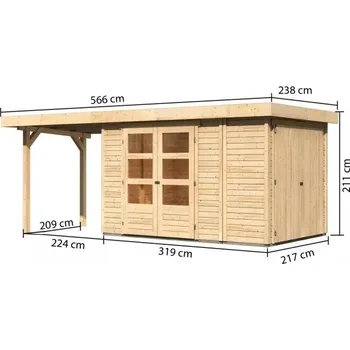 Zahradní domek Dřevěný zahradní domek RETOLA 3 Lanitplast