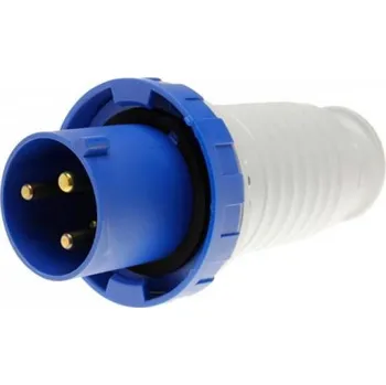 Elektrická zásuvka GW61048 Vidlice 63A pro pohyblivý přívod 230V 2P+E IP67