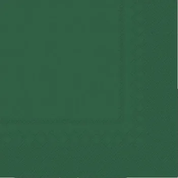 Papírový ubrousek Ubrousky 3-vrstvé Láhvově Zelené 25x25cm