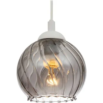 AMBKSH SESSAK AMBKSH Ambre K22917-1SH - Závěsné skleněné svítidlo ve třech odstínech kouřové sklo/bílá základna Nordlux