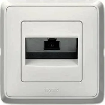 vypínač a zásuvka Legrand Zásuvka CARIVA 773838 RJ11 bílá
