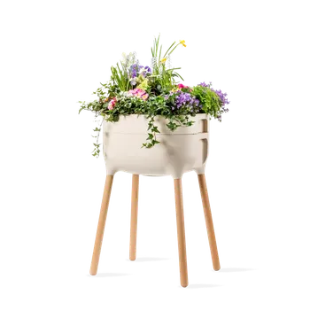 Květináč Pěstební nádoba UrbAlive vysoká - slonová kost