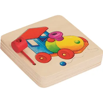 interaktivní kniha GOKI Dřevěná knížka Hračky