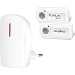 Bezdrátový zvonek do zásuvky 230V dvě tlačítk BZ11-12