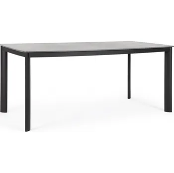 Zahradní stůl BIZZOTTO Zahradní jídelní stůl ALCORA 180x90 cm černý