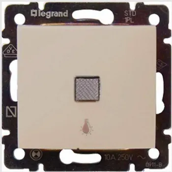 vypínač VALENA béžové tlačítko symbol svetla 774313