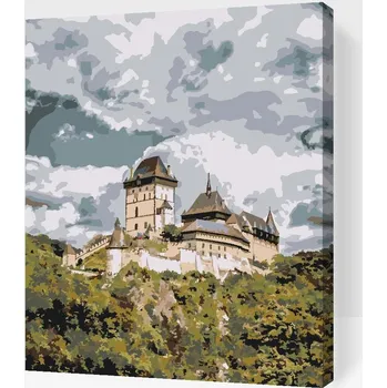 Malování podle čísel Painting Queens, Malování podle čísel, Hrad Karlštejn 4, 60 × 80 cm, bez rámu a bez vypnutí plátna