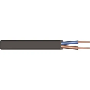 elektrický kabel H03VVH2-F 2x0,5mm plochý kabel černý