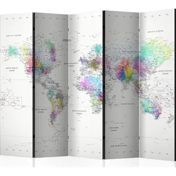 Paraván Paraván White-colorful world map Dekorhome