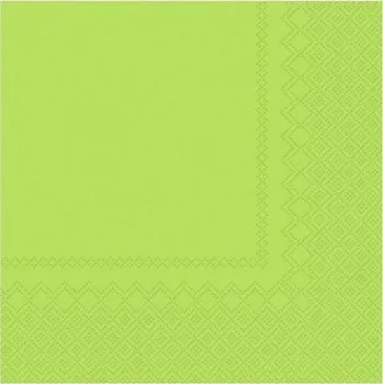 Papírový ubrousek Ubrousky 3-vrstvé Světle zelené 25x25cm