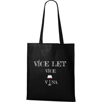 DOBRÝ TRIKO Bavlněná taška s potiskem více vína Barva: Černá