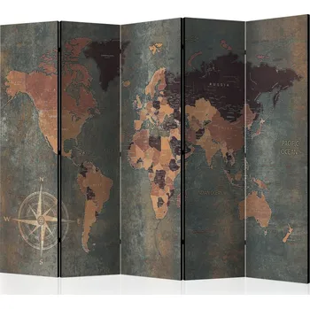 Paraván Paraván Map in browns and greys Dekorhome