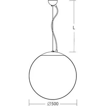 Závěsné stropní svítidlo ISIS L4 46841 lankový závěs průměr 500mm